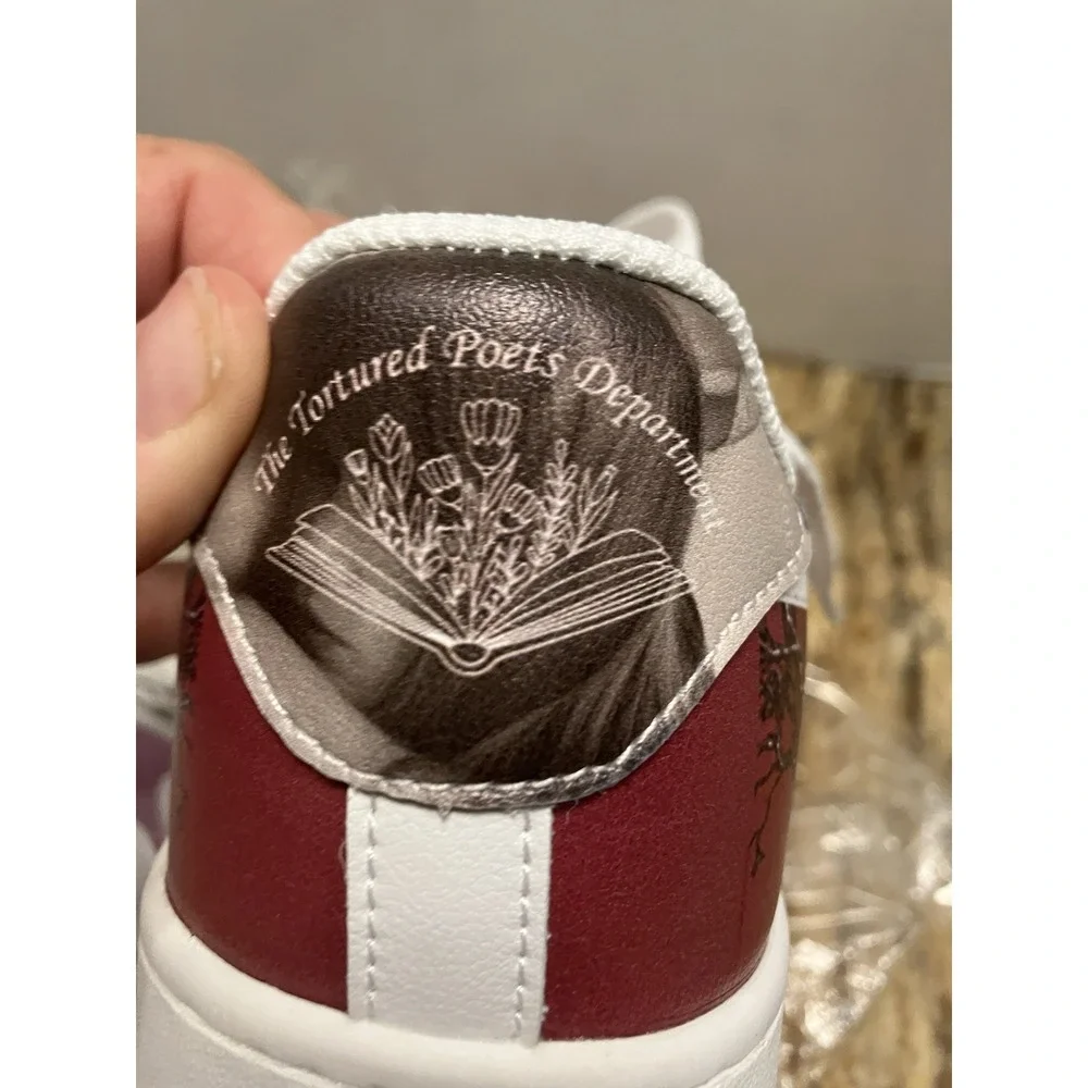 Rare Taylor Swift White Sneaker Size 42 US Custom Reputation Themed Graphic
